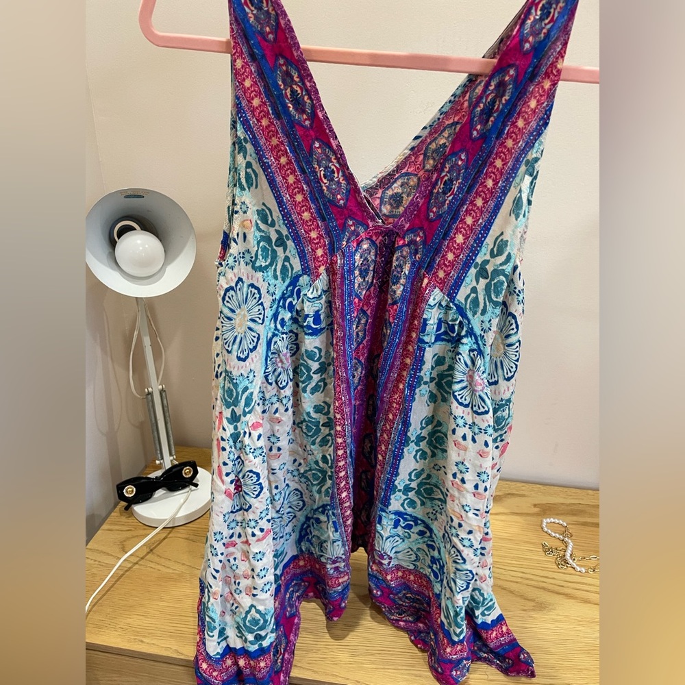 This is a colorful free people dress perfect for summer!